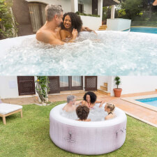 People enjoying the Lay-Z-Spa Cancun AirJet