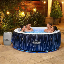 People enjoying the Lay-Z-Spa Hollywood AirJet Hot Tub.