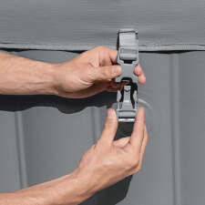 The Lay-Z-Spa Grenada AirJet Hot Tub Cover lock.