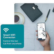 The Lay-Z-Spa Santorini Hydrojet Pro Hot Tub Wifi Connection.
