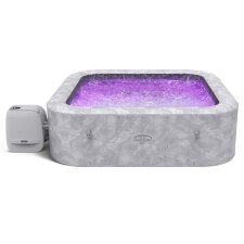 The Lay-Z-Spa San Francisco HydroJet Pro Hot Tub with Pink Led Light.