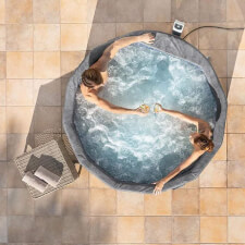 The Lay-Z-Spa Carrara AirJet Hot Tub Up View.