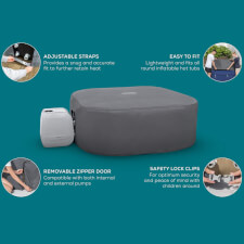 The Square Thermal Hot Tub Cover Features.