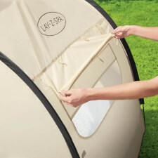 The Lay-Z-Spa Detachable Hot Tub Canopy Window detail.