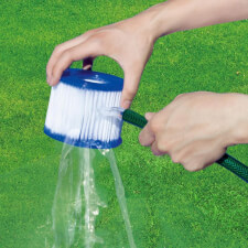 The Lay-Z-Spa Filter Cartridge in use.