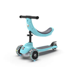 The Ride-Ezy Kick & Go Ride On & Scooter in Kingficher Blue colour option.