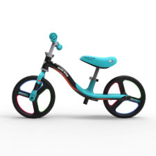 The Ride-ezy Go Glo Balance Bike in Black & Celeste Green Colour Option.