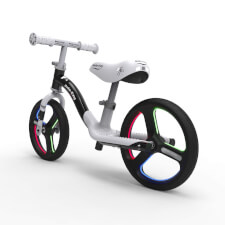The Ride-ezy Go Glo Balance Bike in Black & Silver Colour Option.