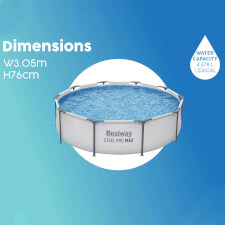 Pool Dimensions and Water Capacity.