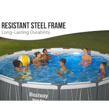The Steel Pro Max LED Round Pool Set Frame.