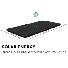 The 13ft Rectangular Power Steel Pool Cover dimensions.