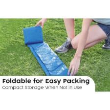 The groundsheet folded for storage.