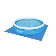 The floor protector in use.