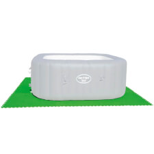 The floor protector in use.