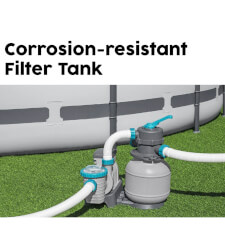 The Pool Sand Filter & Pump Tank.