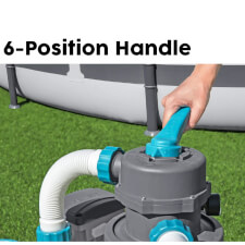 The Pool Sand Filter & Pump Handle.