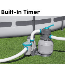 The Pool Sand Filter & Pump Built-in Timer.