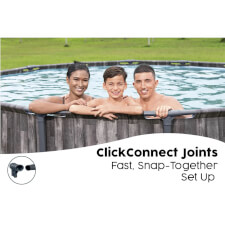 The Bestway Steel Pro Max Grey Driftwood Swimming Pool Set