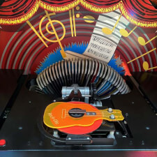 Rock-Ola Bubbler Black Jukebox CD Flip Close Up.