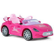 The Barbie RC Electric Ride-On Car Side.