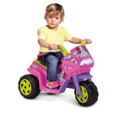 Kid Riding Mini Puppy Motorbike.