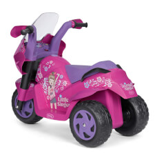 The Little Singer Ride On Motorbike Back.