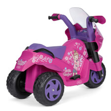 The Little Singer Ride On Motorbike Back.