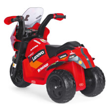 The Ducati Desmosedici EVO Ride On Motorbike Back View.
