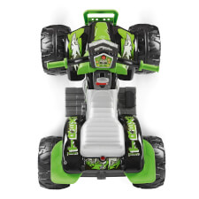 The Corral T-Rex Green 330W Ride On Motorbike Up View.