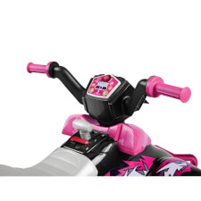 The Corral T-Rex Pink 330W Ride On Motorbike Gear.
