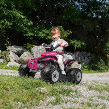 The Corral T-Rex Pink 330W Ride On Motorbike.