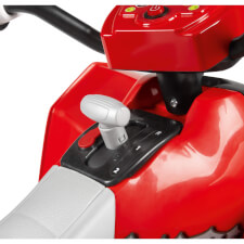 Dashboard of the Polaris Outlaw 330W Ride On Motorbike in Red.
