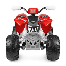 The Polaris Outlaw 330W Ride On Motorbike in Red.