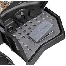 The Polaris Outlaw 330W Ride On Motorbike in Camo Pedal.