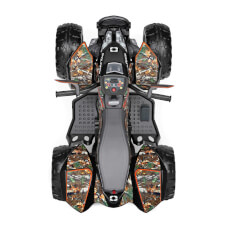 The Polaris Outlaw 330W Ride On Motorbike in Camo.