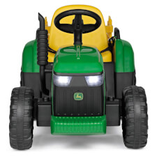 The Peg Perego John Deere Farm Power Ride-On Tractor Front View.