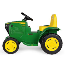 The Peg Perego John Deere Ride-On Mini Tractor Side View.