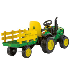 The Peg Perego John Deere Ground Force Ride On Tractor Back View.
