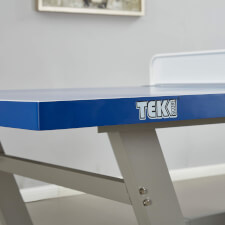 The Tekscore Endurance Outdoor Table Tennis Table Corner.