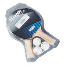 The Tekscore Advance 3-Star Table Tennis Bat & Ball Set