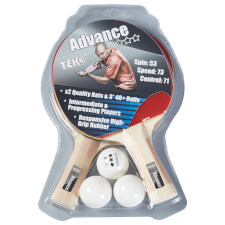 The Tekscore Advance 3-Star Table Tennis Bat & Ball Set