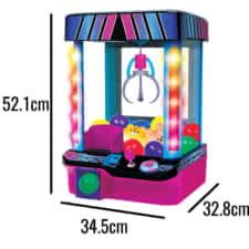 The dimensions of the claw machine.
