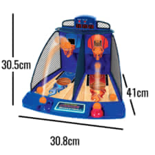 The dimensions of the basketball arcade.
