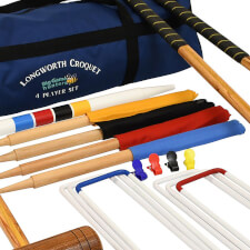 The Garden Games Longworth 4 Players Croquet Full Set Close Up.