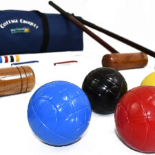 The Garden Cottage Croquet Set Close Up.