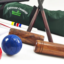 The Garden Cottage Croquet Set Close Up.