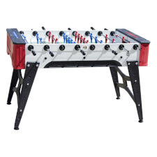 The side view of the Storm F-1 football table