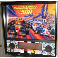 Indianapolis 500 Pinball Back glass