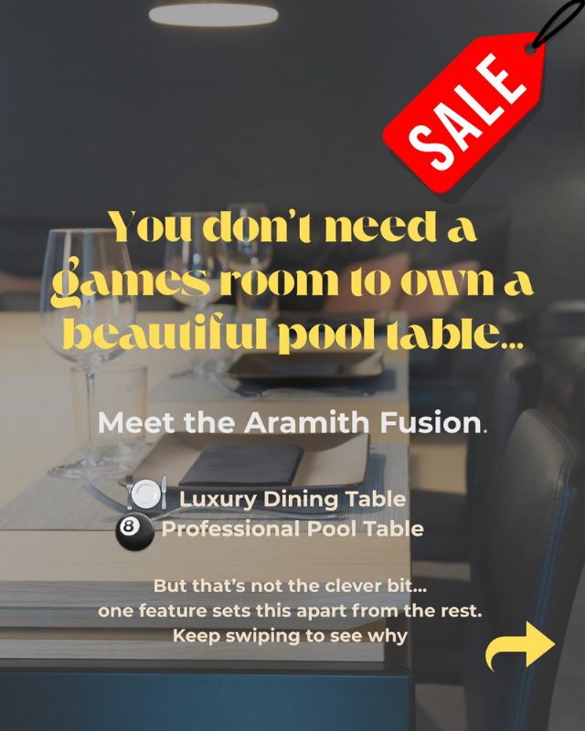 You don’t need a games room to own a beautiful pool table. 🎱✨ The Aramith Fusion combines luxury dining with exceptional play, complete w...