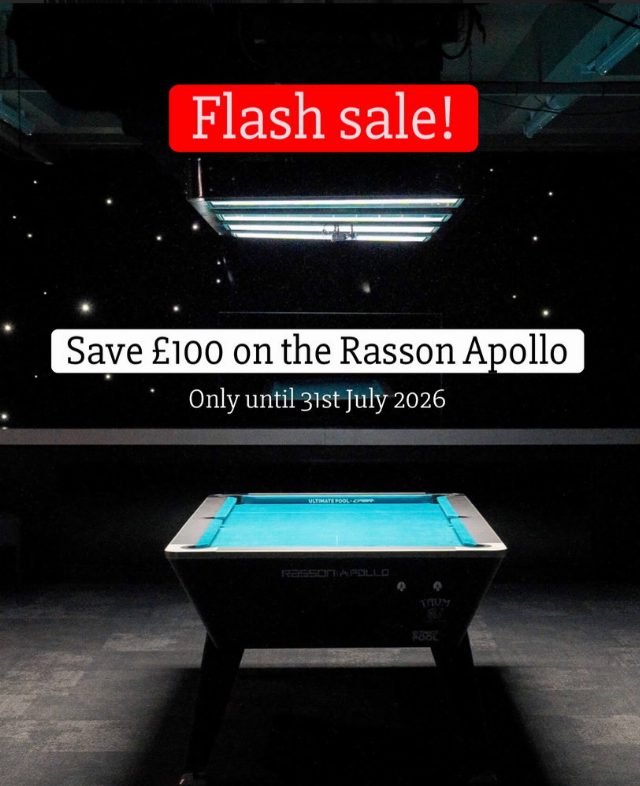 ‼️ F L A S H. S A L E ‼️ Save £100 on the Rasson Apollo Tournament Table by Ultimate Pool - only until end of July! Now just £2895